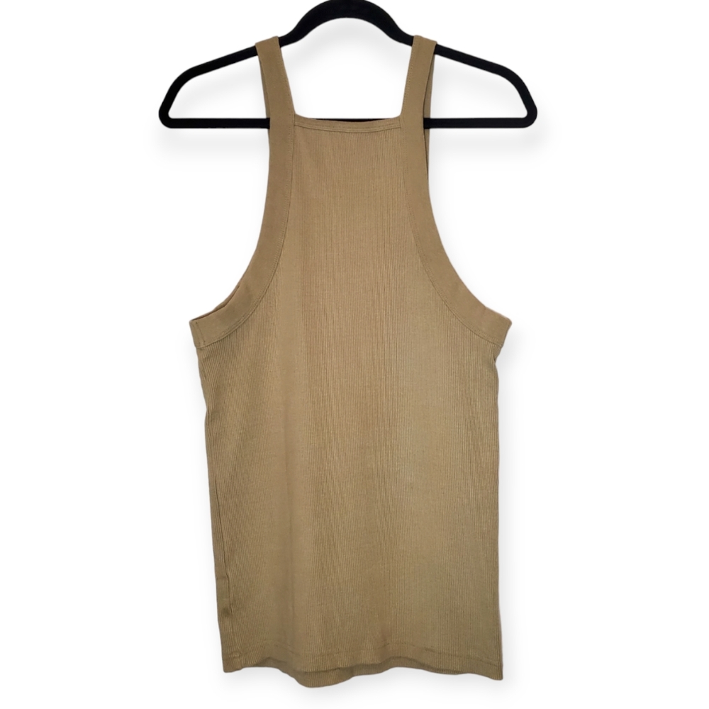 Men's Beige Tank Top - Picture 3 of 10